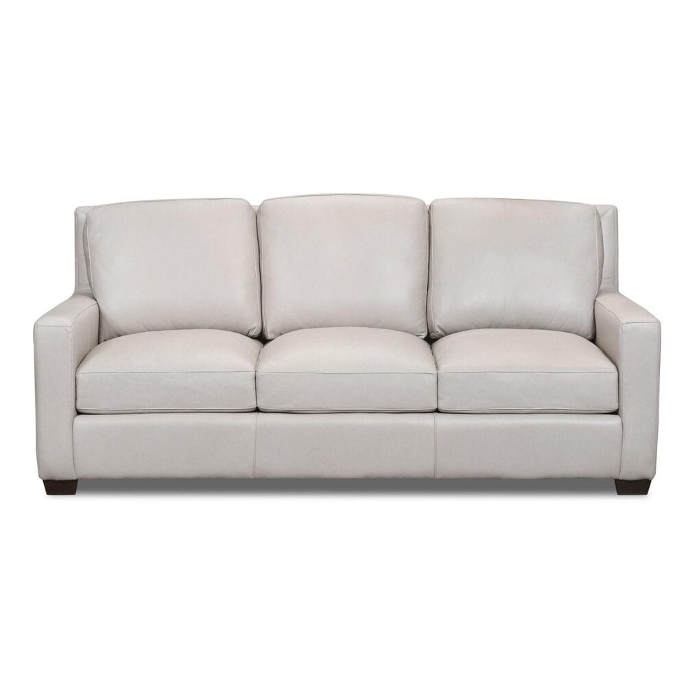 USA Premium Leather Stationary Sofa in Pebble Bone, , large
