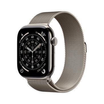 Apple Watch Series 11 (GPS+Cellular) 46mm Titanium Case with Natural Milanese Loop - M/L - Natural - (2025), , large
