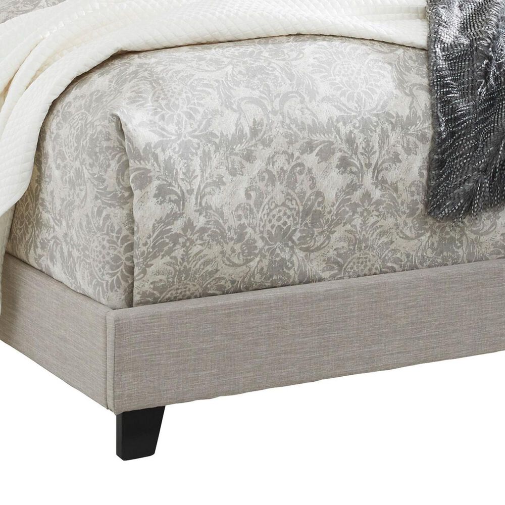 Signature Design by Ashley Jerary Queen Wingback Upholstered Bed in Light Gray, , large