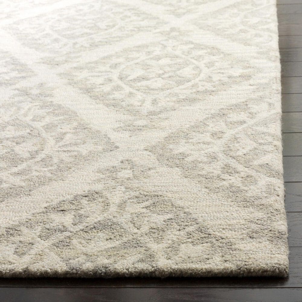 Safavieh Micro-Loop Geometric 5&#39; x 8&#39; Light Grey Area Rug, , large