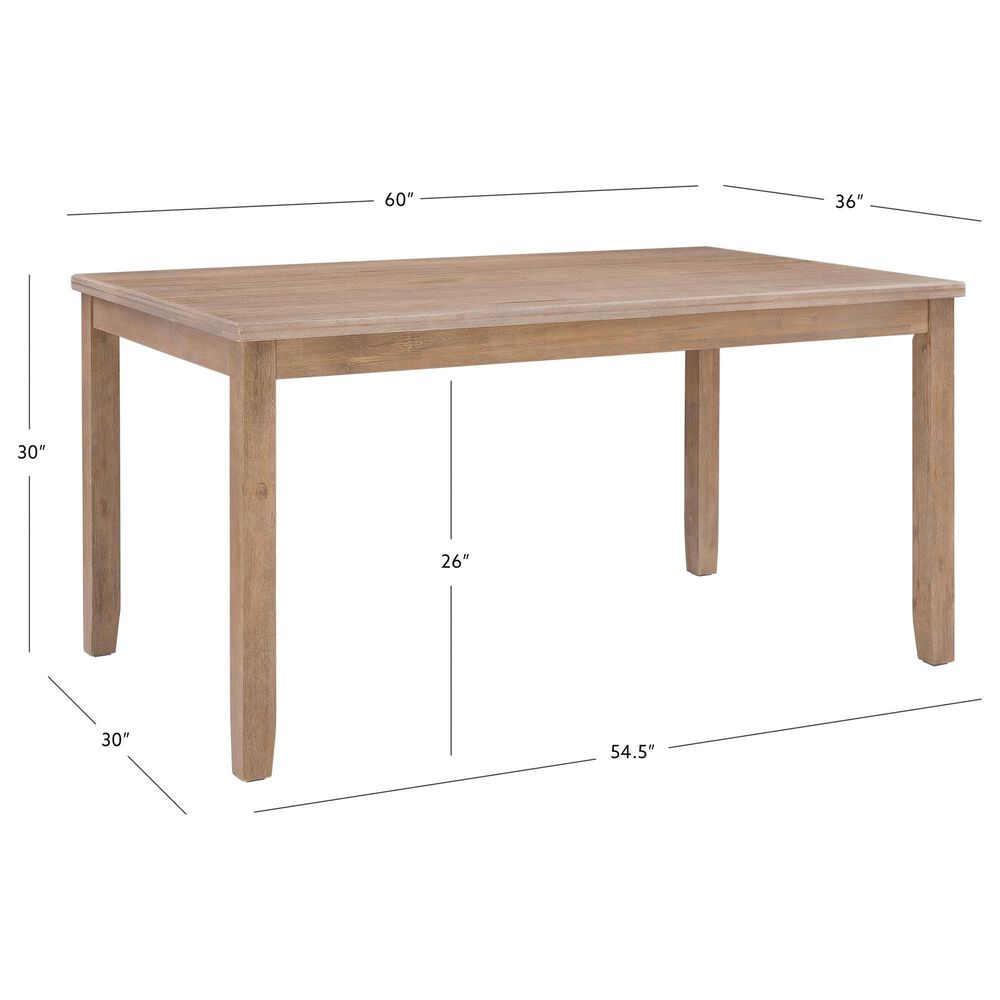 Linon Home Decor Jorissen Dining Table in Grey Wash - Table Only, , large