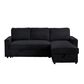 Titanic Furniture Jayla 2-Piece Sleeper Sectional Right Facing Chaise in Black, , large