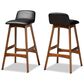 Baxton Studio Darrin Bar Stool in Walnut Brown (Set of 2), , large