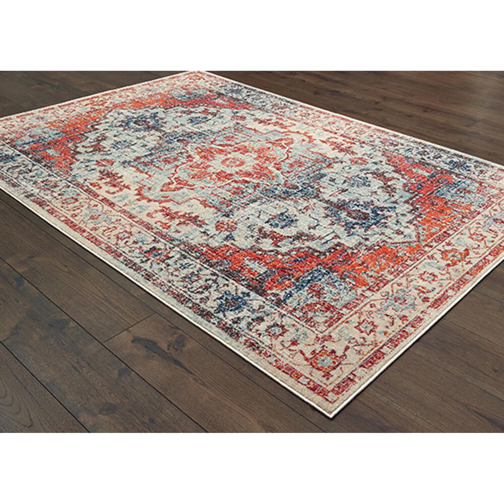Oriental Weavers Pandora 70W 9&#39;10&quot; x 12&#39;10&quot; Blue and Orange Area Rug, , large