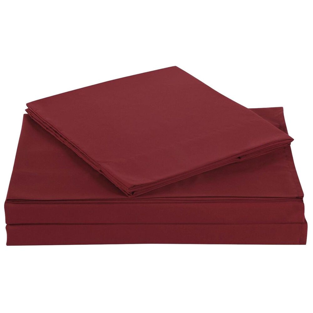 Pem America Truly Soft Everyday 4-Piece Queen Sheet Set in Red, , large