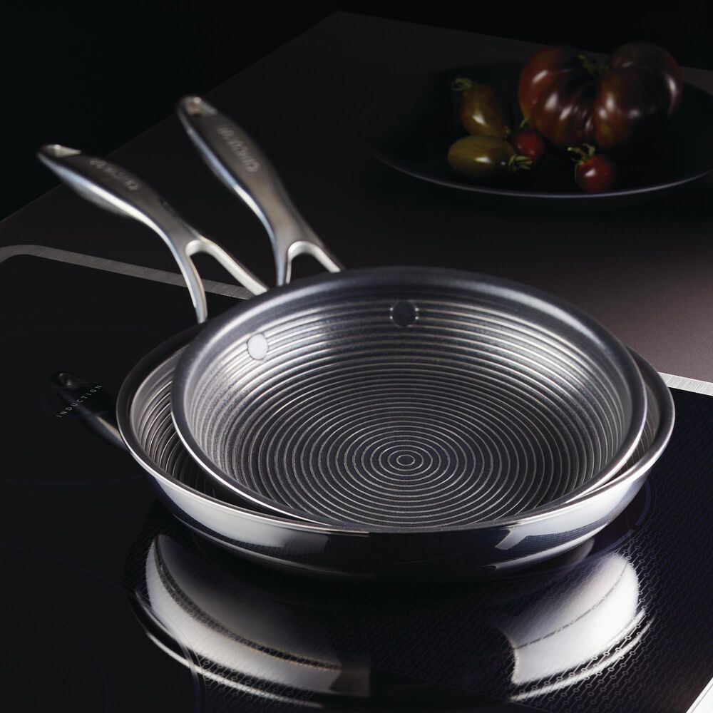 Circulon 8.5&quot; and 10&quot; Tri-Ply Clad Nonstick Frying Pan Set in Stainless Steel, , large