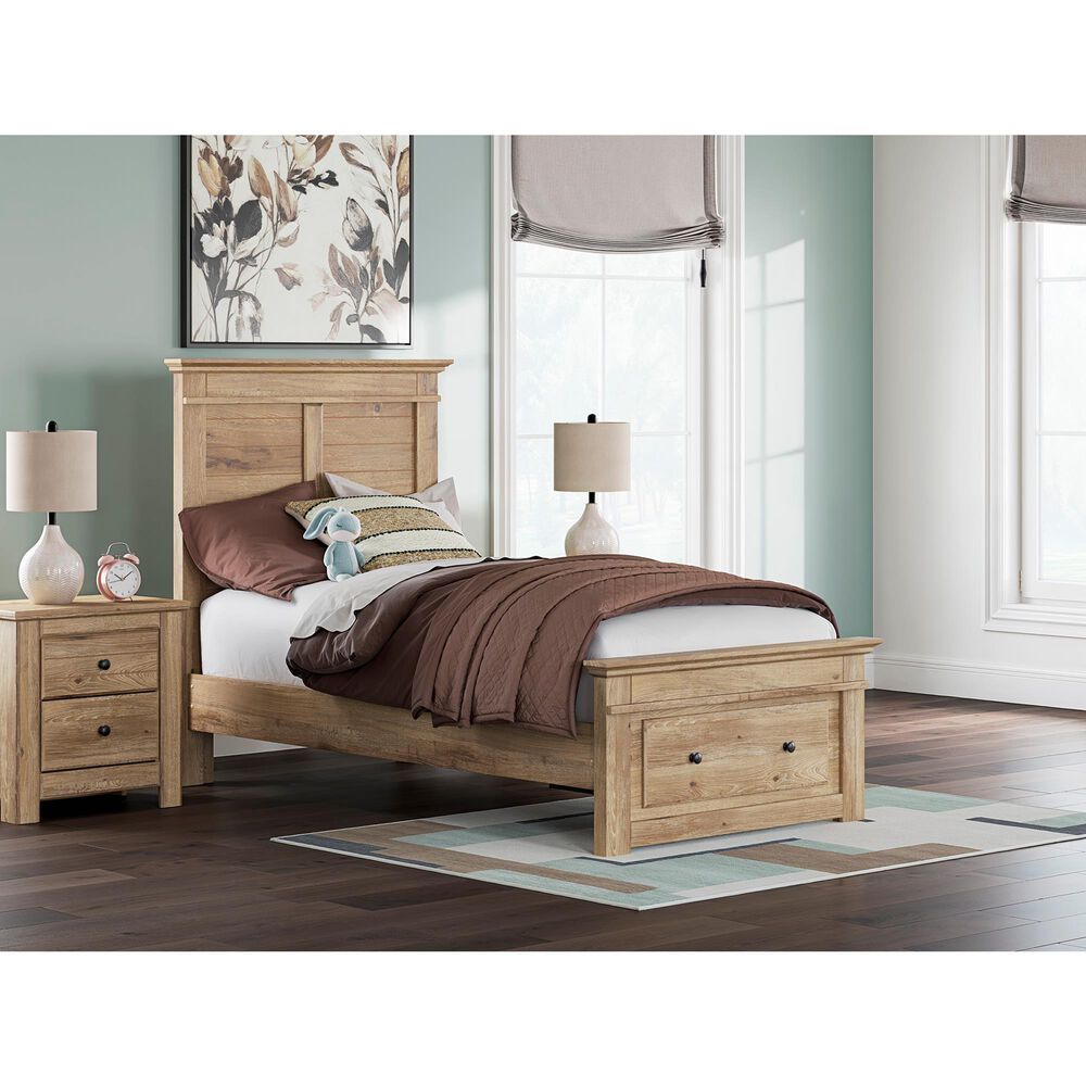 Ashley Makidern Twin Storage Bed with Drawer in Tan, , large