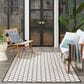 Nourison Twist Reversible 5" x 7" Black Indoor/Outdoor Area Rug, , large
