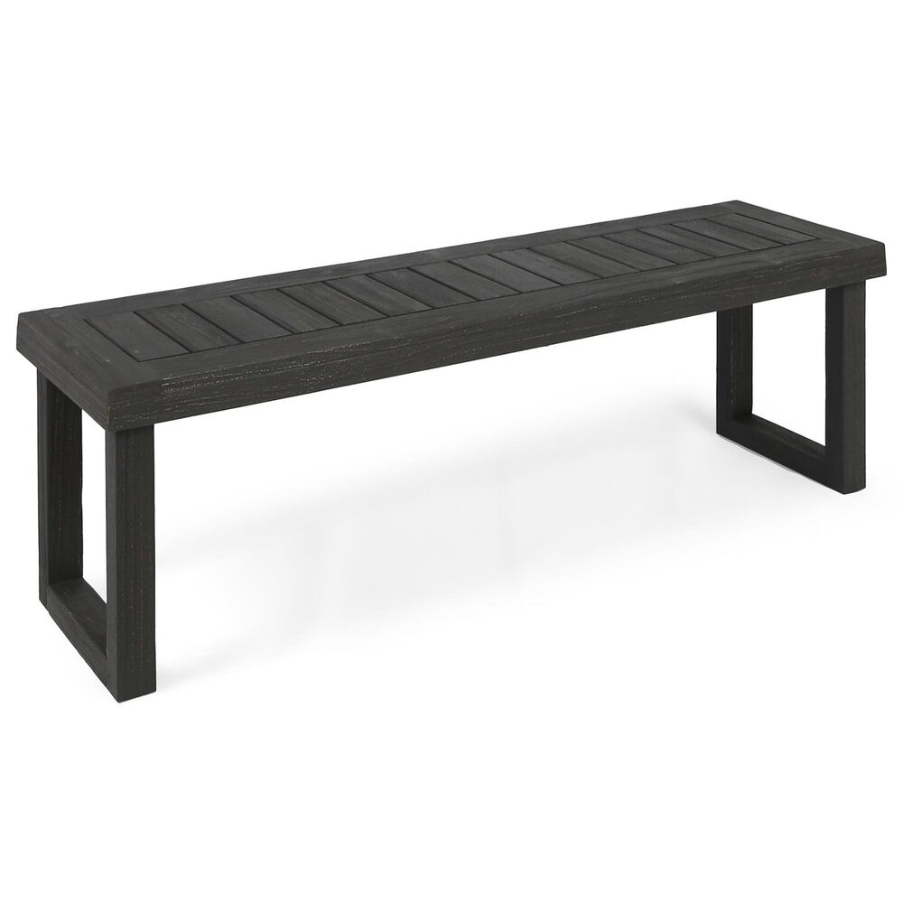 Hearth and Haven 6-Piece Outdoor Dining Set with Light Grey Cushions in Dark Grey, , large