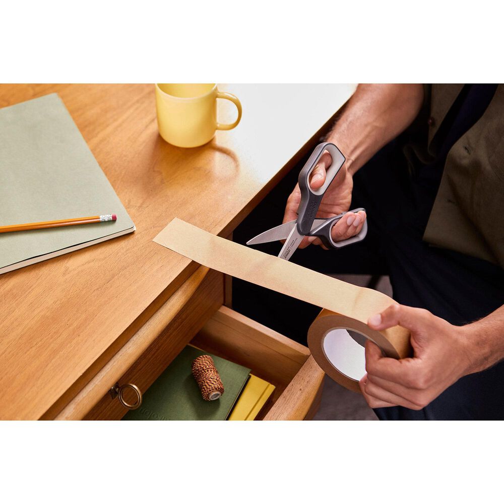 Joseph Joseph PlusCut Scissors with Integrated Box Cutter in Grey, , large