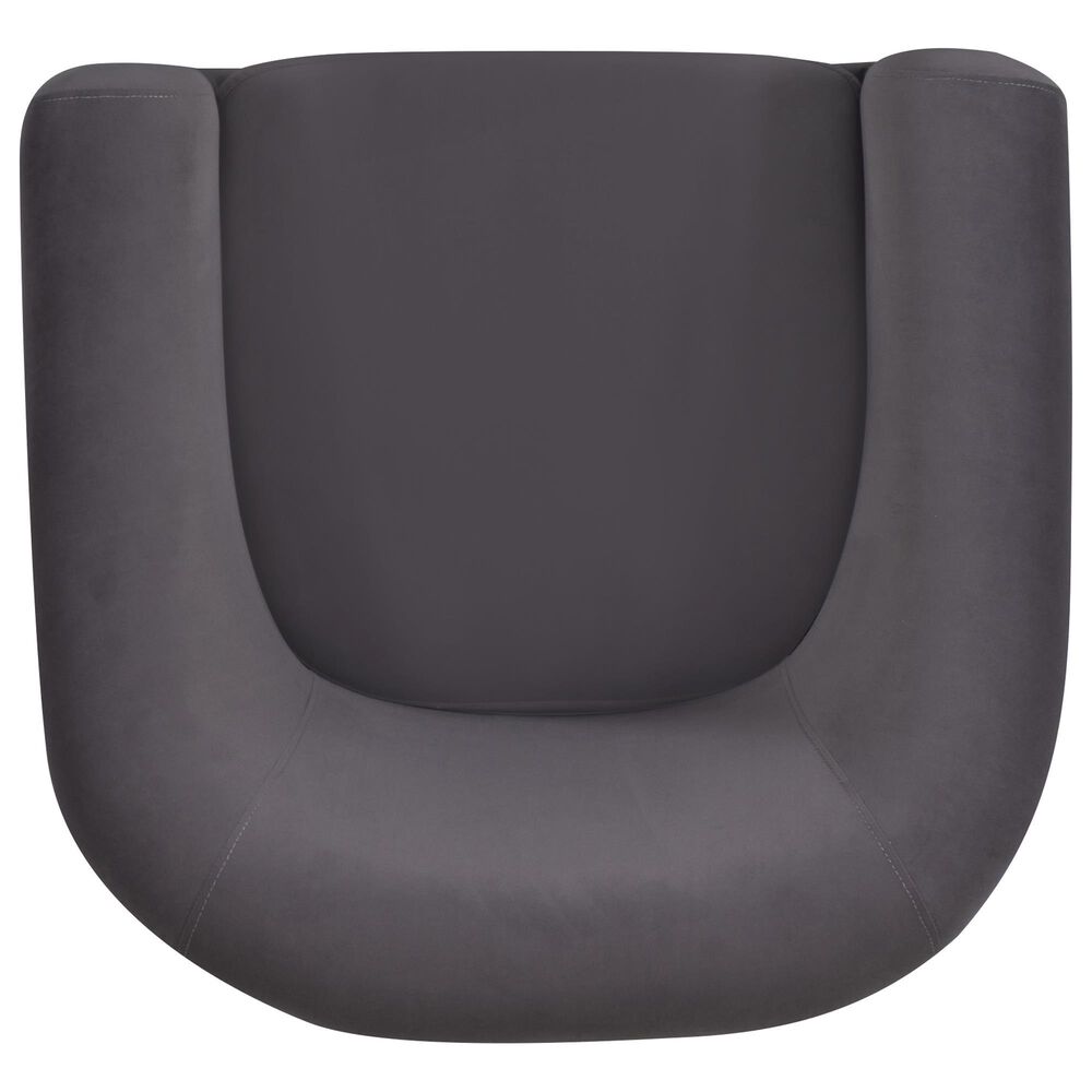 Linon Home Decor Bonnie Swivel Chair in Grey, , large