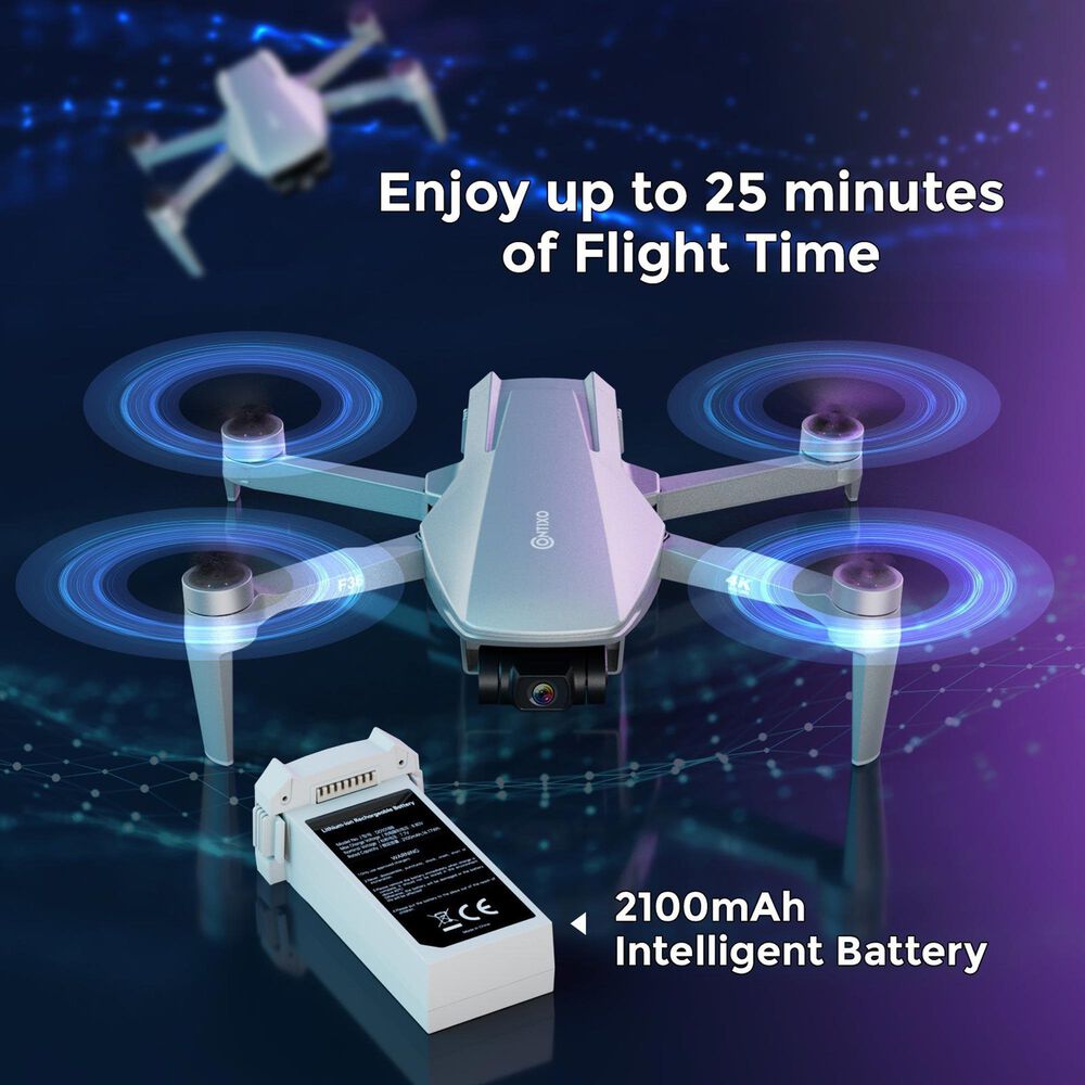 Contixo F36 FPV Drone with 4K HD Camera, 64GB Card and Case in Silver, , large
