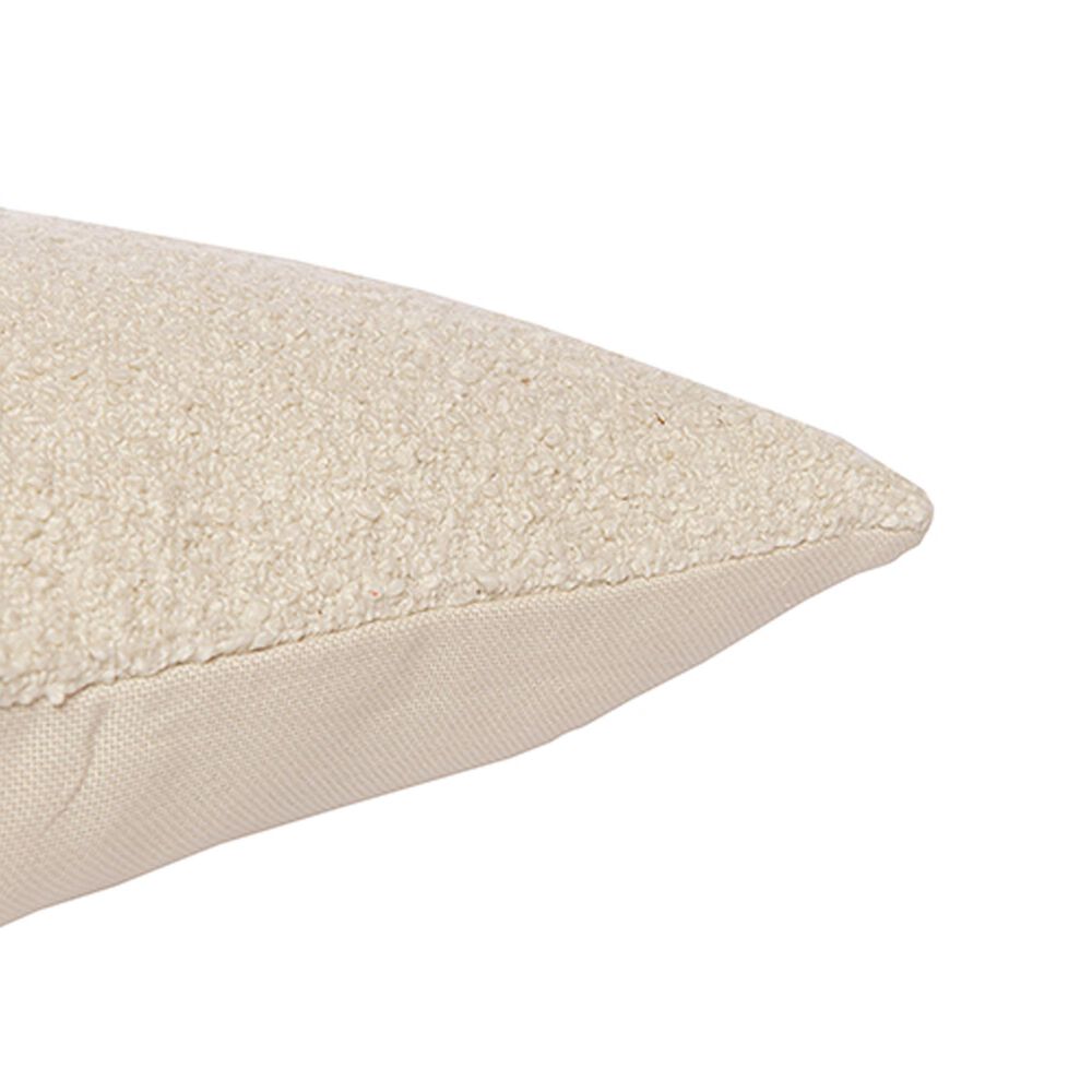 L.R. Home Boucle 18&quot; x 18&quot; Throw Pillow in Ivory, , large