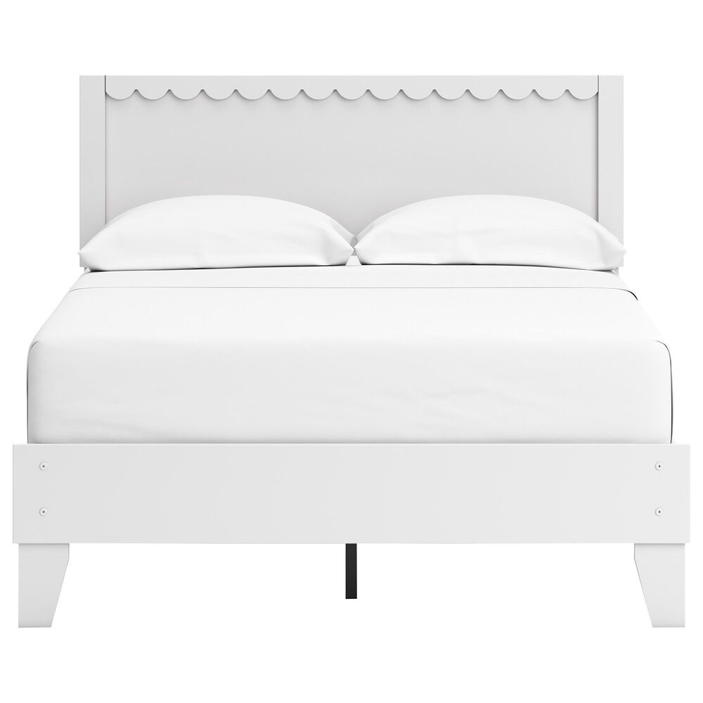 Ashley Hallityn Full Panel Platform Bed in Matte White, , large