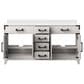 Lexora Home Laurel 60" Double Bathroom Vanity in White Oak with White Quartz Top and Rectangular Sinks, , large
