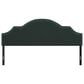 The Monday Company Cynthia Upholstered King Adjustable Headboard with Nickel Nail Heads in Green Velvet, , large
