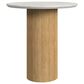 37B Sylvie Round End Table in Natural and White, , large