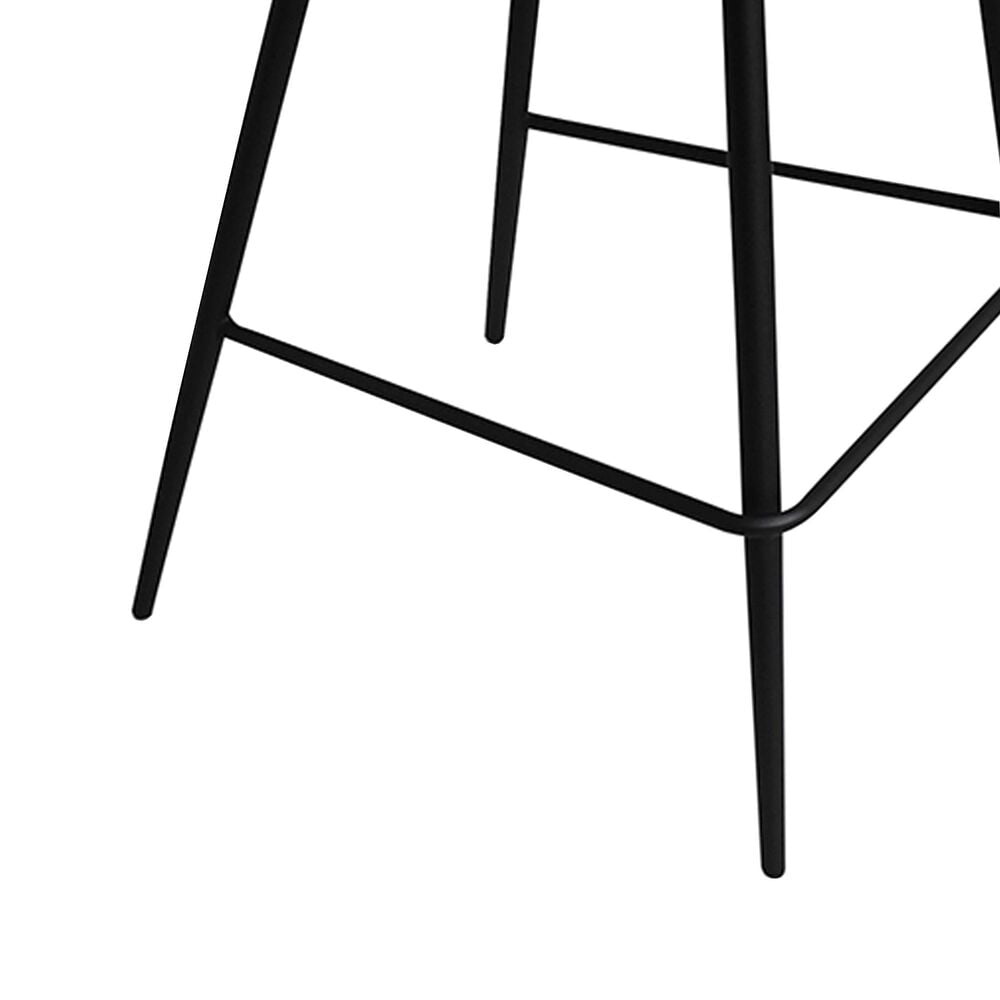 Moe's Home Collection Alibi Counter Stool in Black Faux Leather, , large