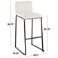 Lumisource Mason Mara Barstool with Grey Cushion in Black and Walnut (Set of 2), , large