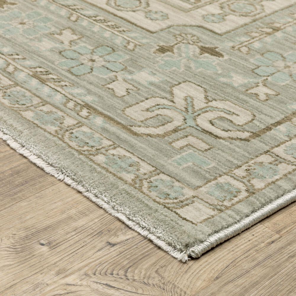 Oriental Weavers Maeve MAE04 Beige and Blue 2'3" x 7'6" Runner, , large