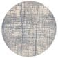 Nourison Rush 6" Round Ivory and Blue Area Rug, , large