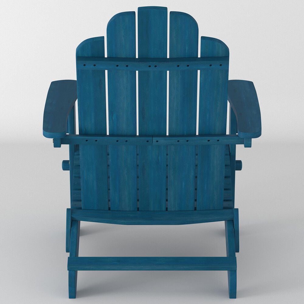 Walker Edison Patio Adirondack Chair in Navy Blue, , large