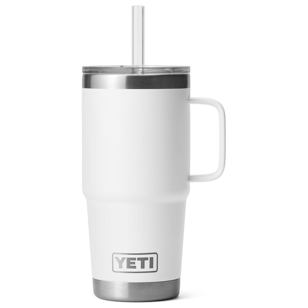 YETI Rambler 25 Oz Straw Mug with Straw Lid in White, , large