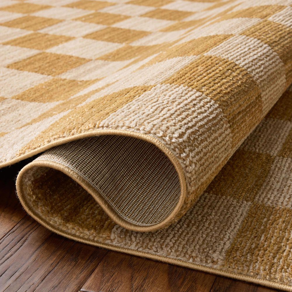 Chris Loves Julia x Loloi Calvin Apricot and Ivory 5'3" x 7'6" Area Rug, , large