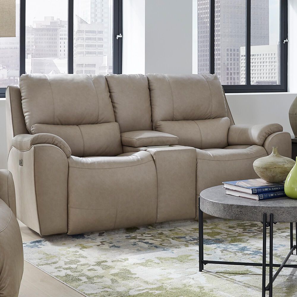 Southern Motion Westchester Power Reclining Loveseat in True Grit Platinum, , large