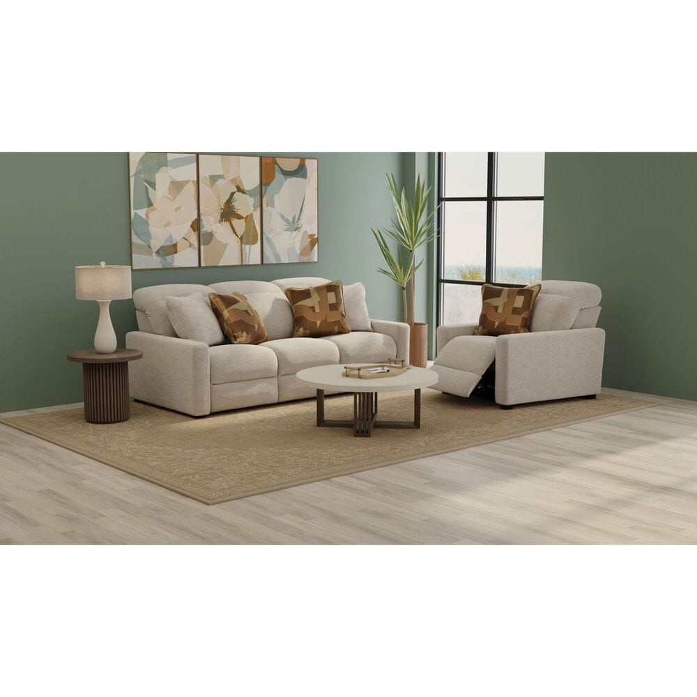 Catnapper Ada Power Lay Flat Recliner with Euro Headrest in Camel, , large