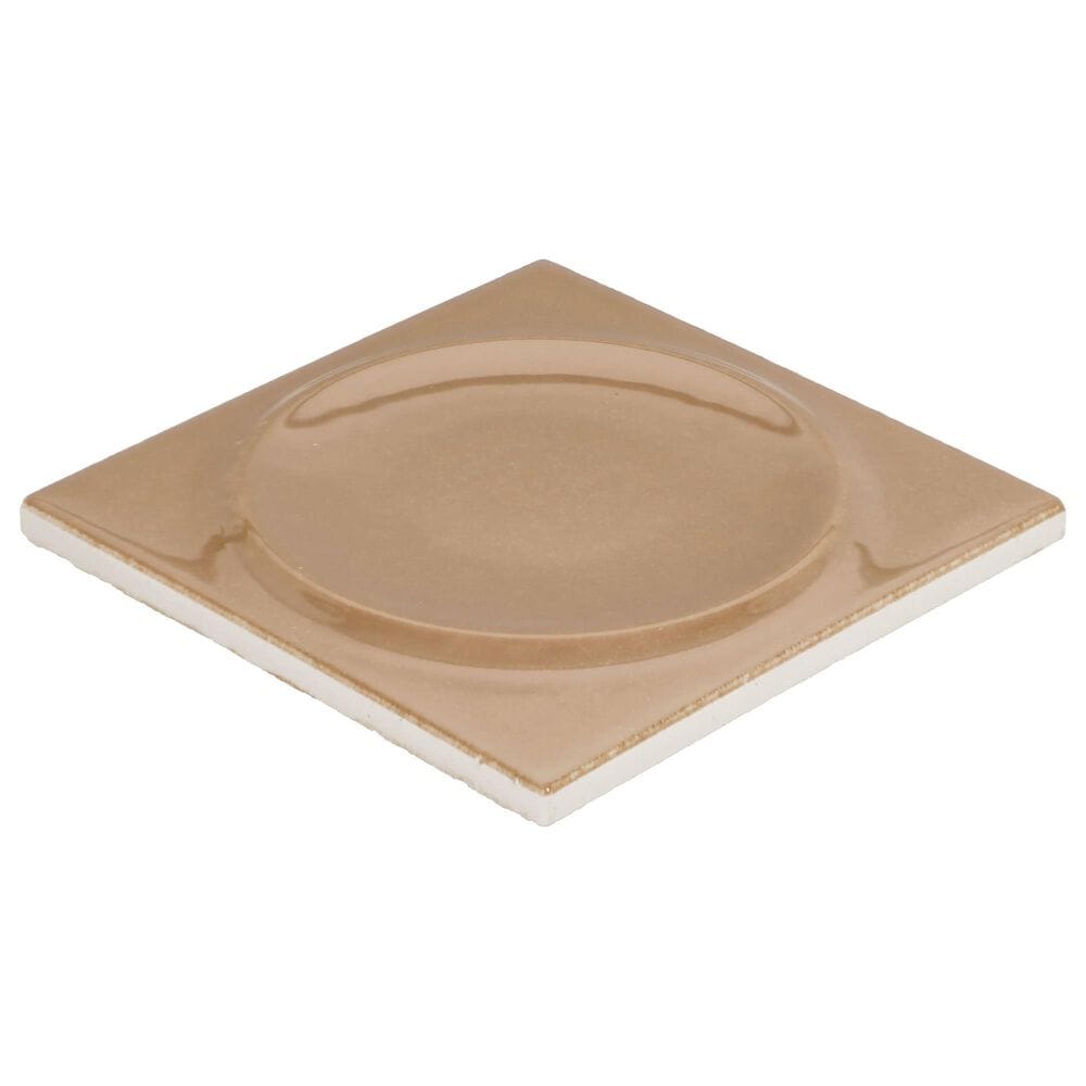 Dal-Tile Nu Bare Caramel 4" x 4" Square Circle Ceramic Tile, , large