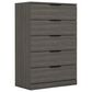 Lemoore Essential 5-Drawer Chest with Pull Handle in Storm Grey, , large
