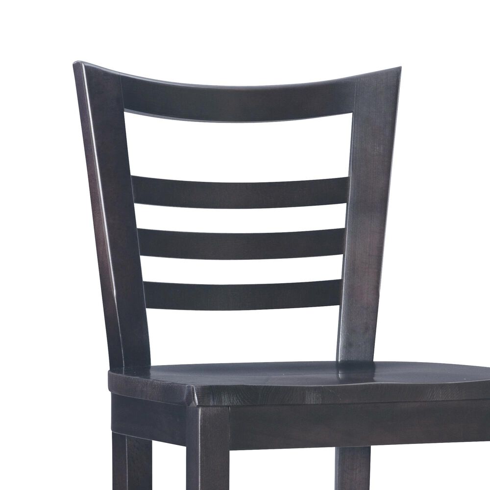 Linon Home Decor Blairmont Bar Stool in Deep Brown Stain, , large