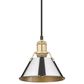 Golden Lighting Orwell 1-Light Small Pendant with Chrome Shade in Brushed Champagne Bronze, , large