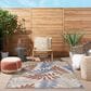 Nourison Aloha 3"6" x 5"6" Blue and Mocha Indoor/Outdoor Area Rug, , large