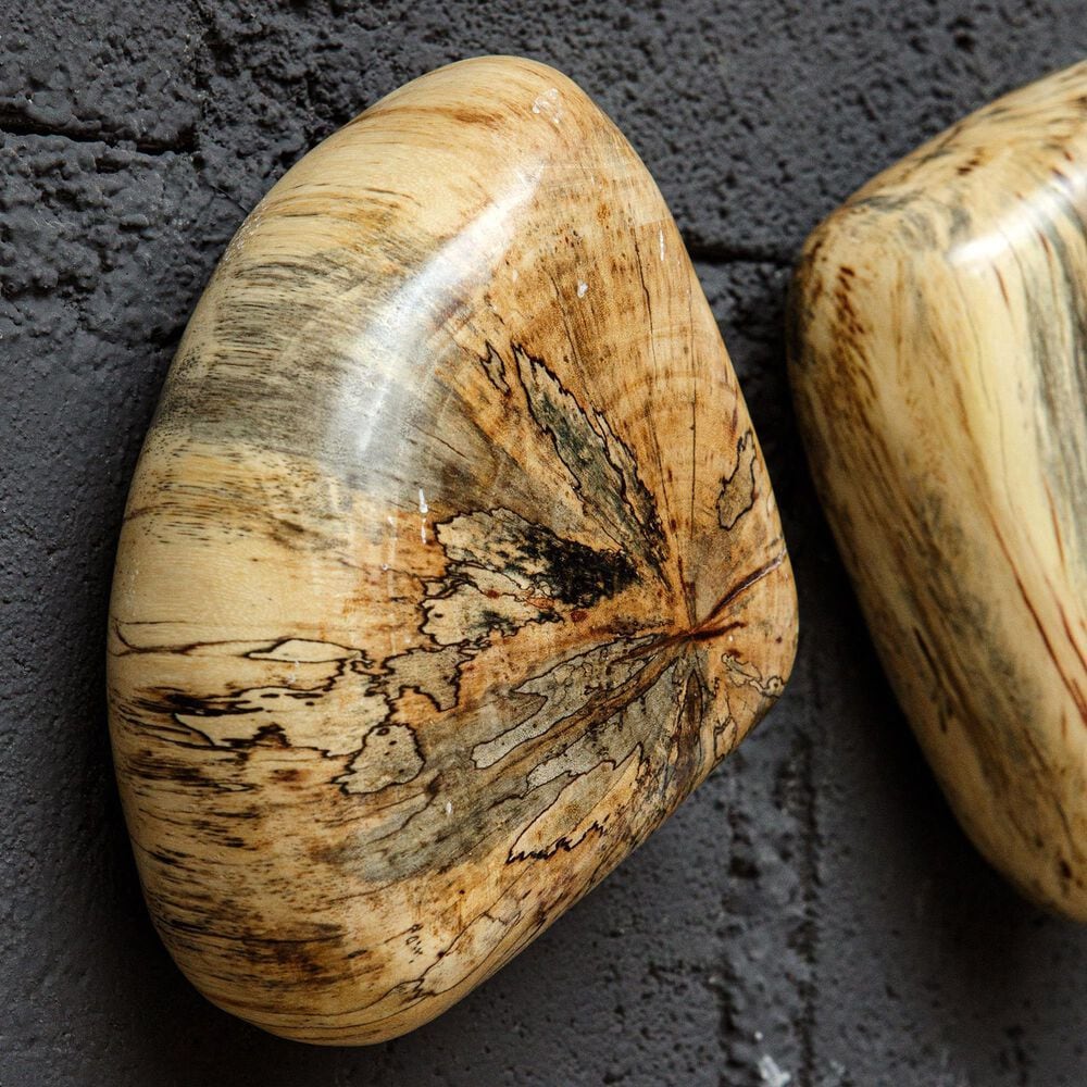Uttermost Pebbles 5&quot; x 6&quot; Wood Wall Decor in Natural Blonde &#40;Set of 9&#41;, , large