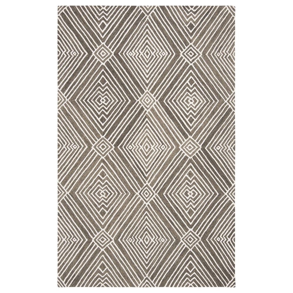 Safavieh Micro-Loop 5" x 8" Dark Grey and Ivory Area Rug, , large