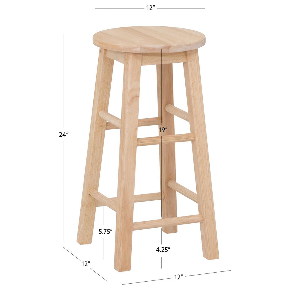 Linon Home Decor Abby 24" Counter Stool in Unfinished, , large
