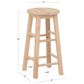 Linon Home Decor Abby 24" Counter Stool in Unfinished, , large