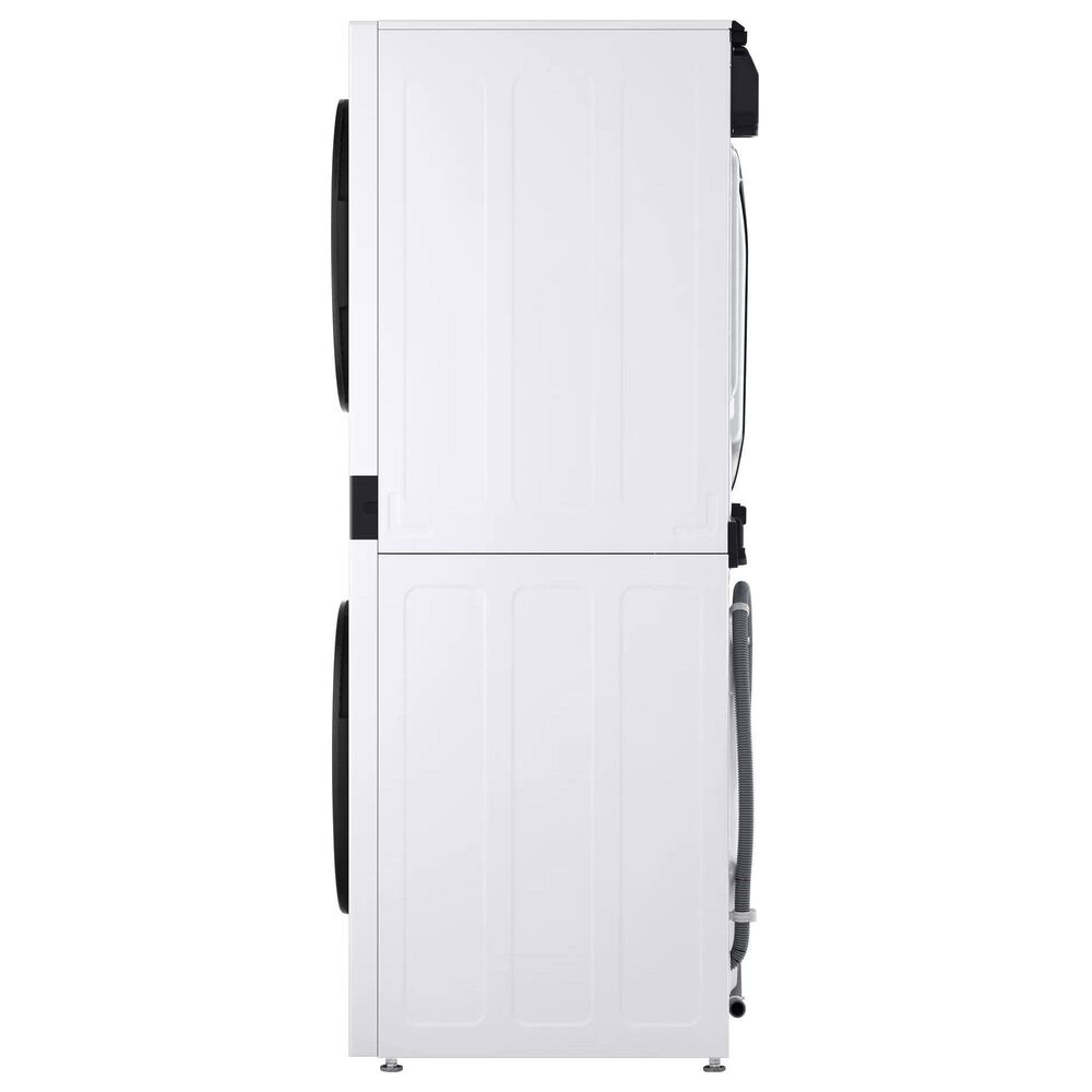 LG 2.4 Cu. Ft. Front Load Washer and 4.2 Cu. Ft. Electric Dryer Stack Laundry in White, , large