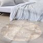 Nourison Rush CK951 4" Round Grey and Beige Area Rug, , large