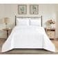 Duke Imports Virah Bella Micromink 3-Piece Full/Queen Quilt Set in Diamond Knit White, , large