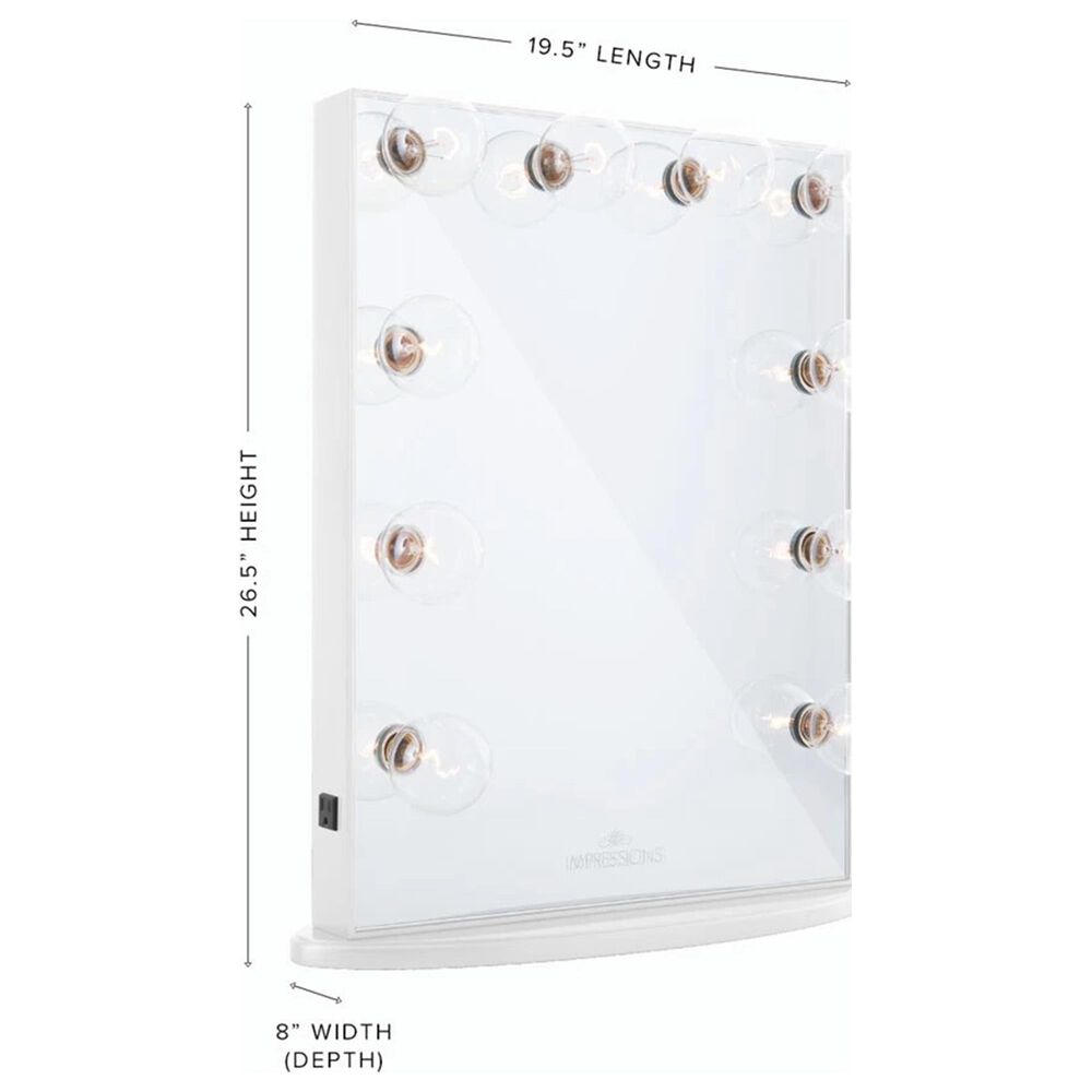 Impressions Vanity Hollywood Glow Vanity Mirror in Glossy White, , large