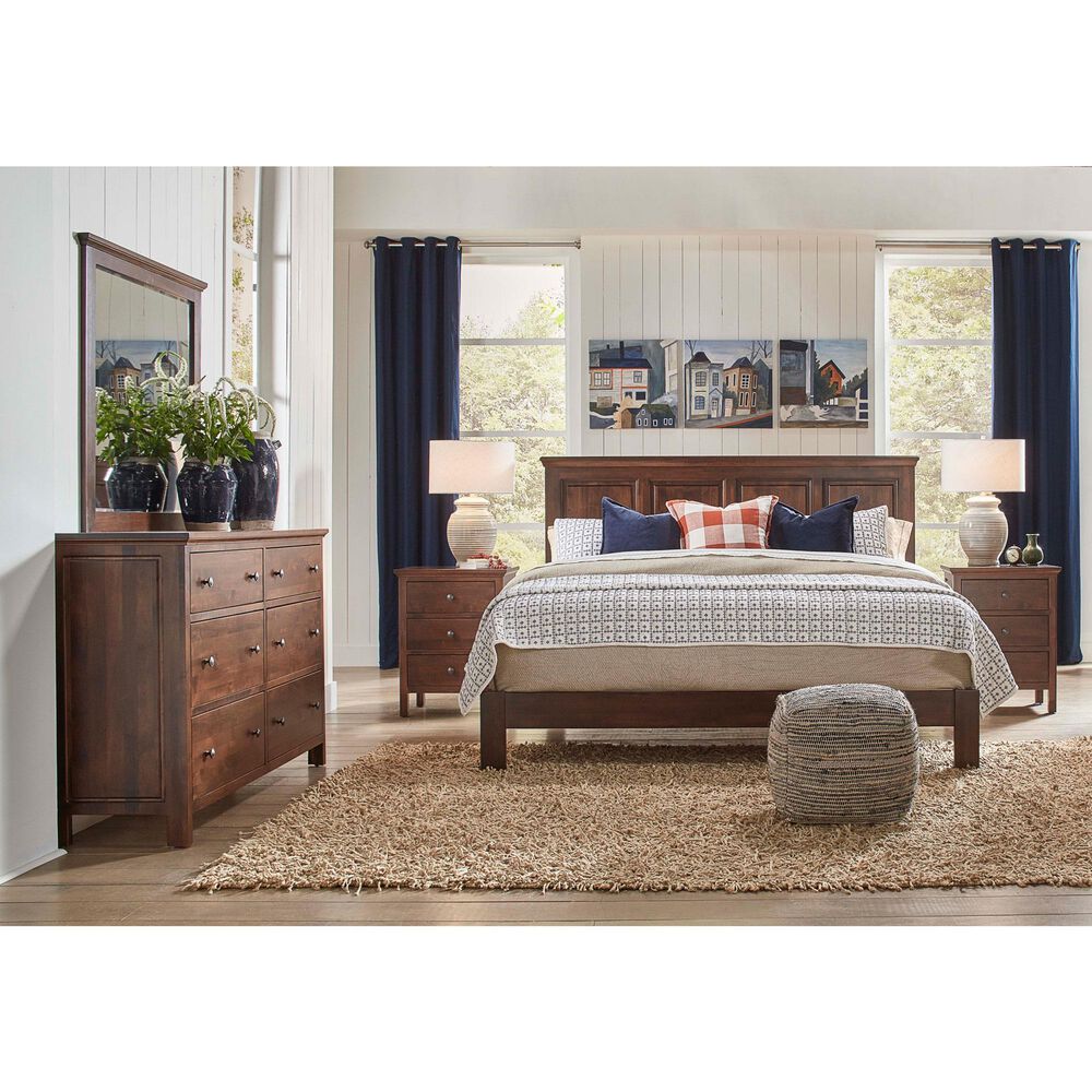 Archbold Furniture Heritage Rectangular Dresser Mirror in Brown Mahogany, , large