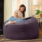Jaxx Saxx 4" Large Round Bean Bag Chair in Purple, , large