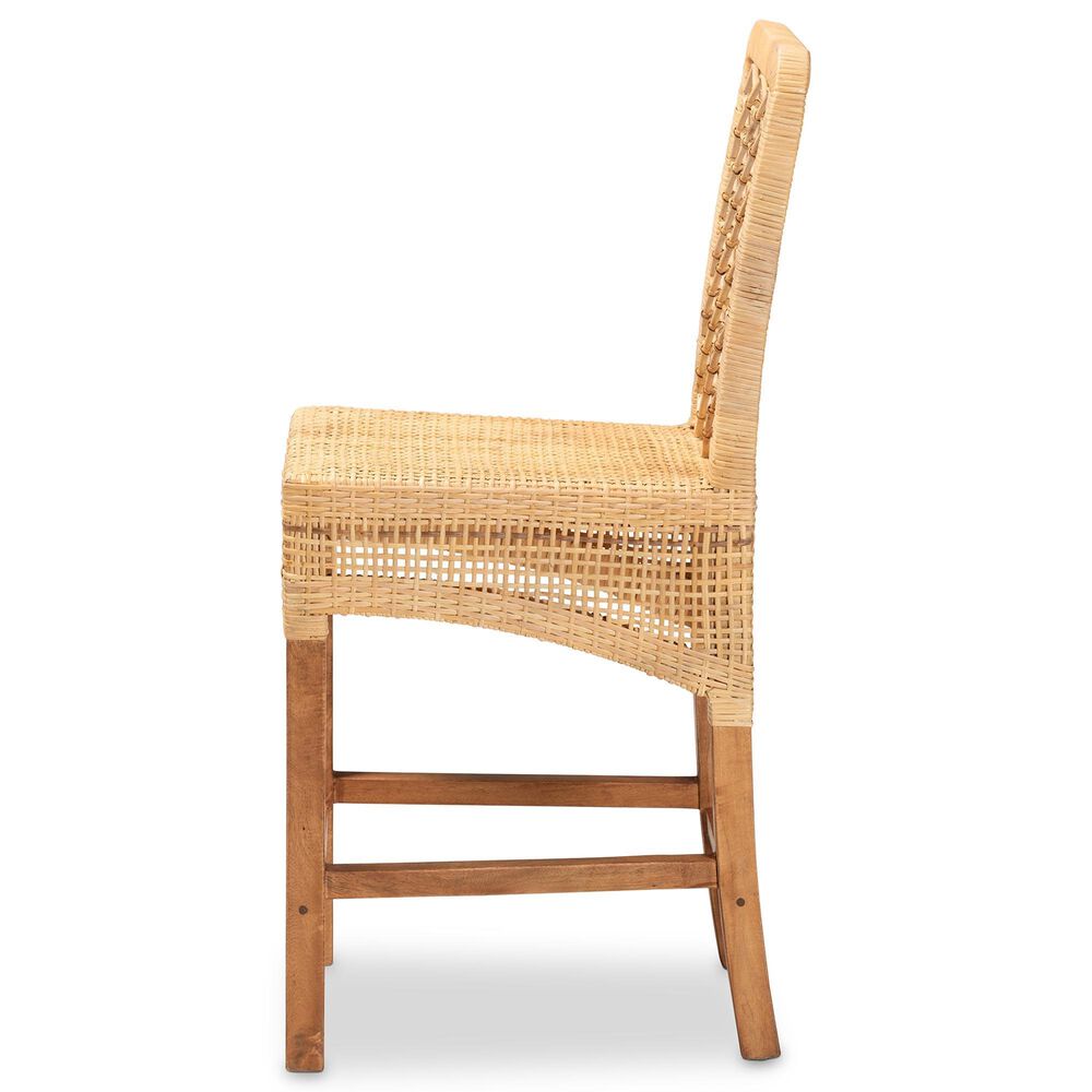 Baxton Studio Moscow Counter Stool in Natural Brown and Walnut Brown, , large
