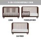 Oxford Baby Meridian 2-Piece Nursery Set with 3-in-1 Convertible Crib and Dresser in Cognac, , large