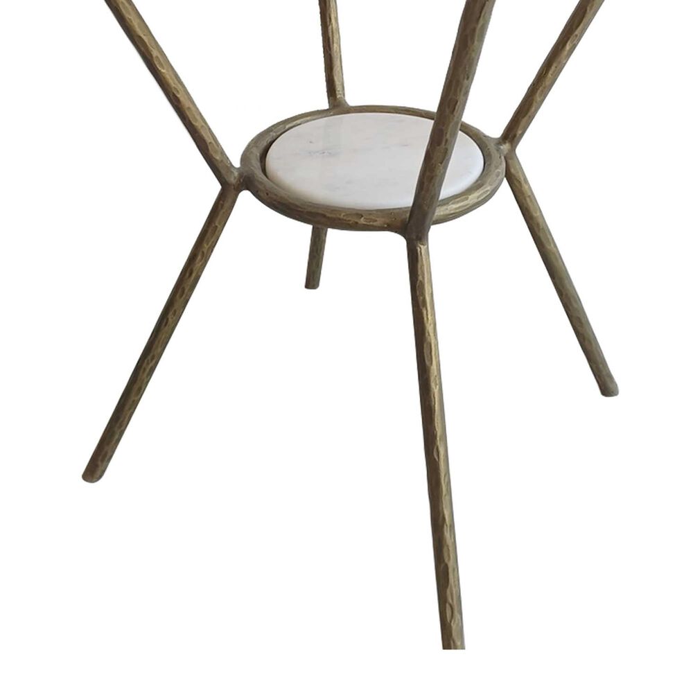 Uttermost Refuge Side Table in White and Gold, , large