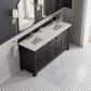 James Martin Vanities Brookfield 72" Double Bathroom Vanity in Black Onyx with 3cm Lime Delight Quartz Top and Rectangular Sinks, , large