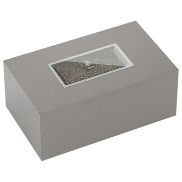 Tropitone Huntington Rectangle Fire Pit Table with Push Button Ignition and Pebble in Gray, , large
